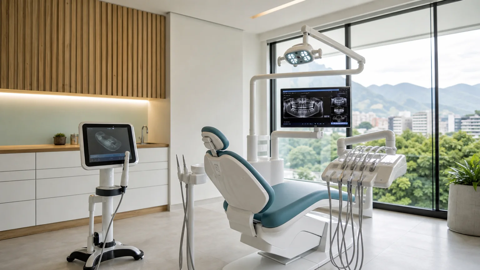 Modern dental clinic in Colombia with advanced digital equipment